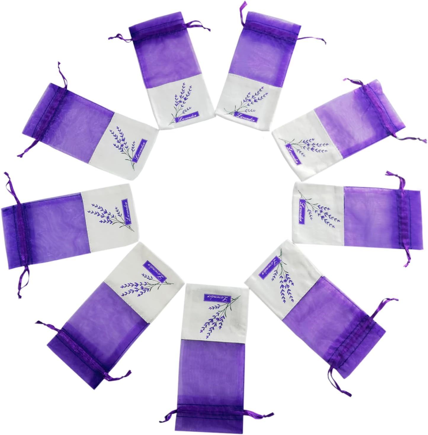 Sanrich Lavender Sachet Bags 50PCS Empty Purple Drawstring Gift Sacks