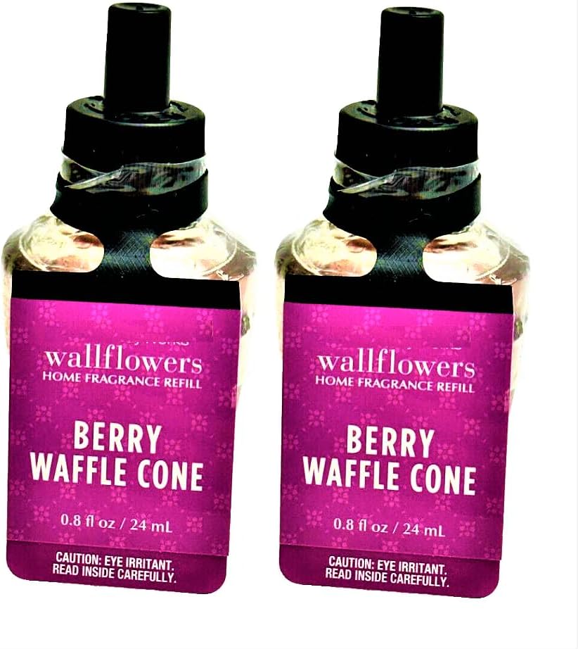 Bath and Body Berry Waffle Cone Wallflowers Purple Refill Set of 2