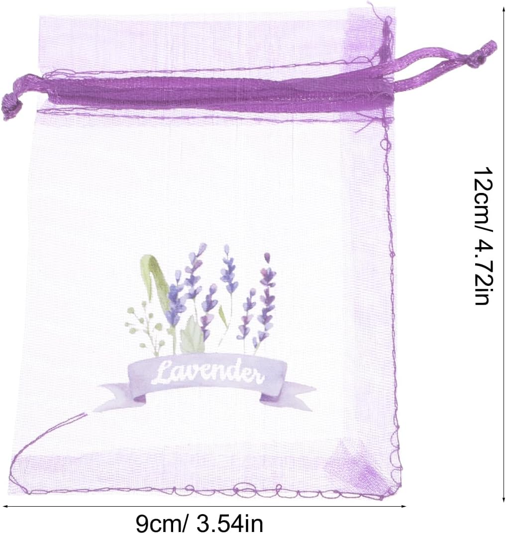 LOGOFUN 20PCS Dark Purple Lavender Sachet Bags 1