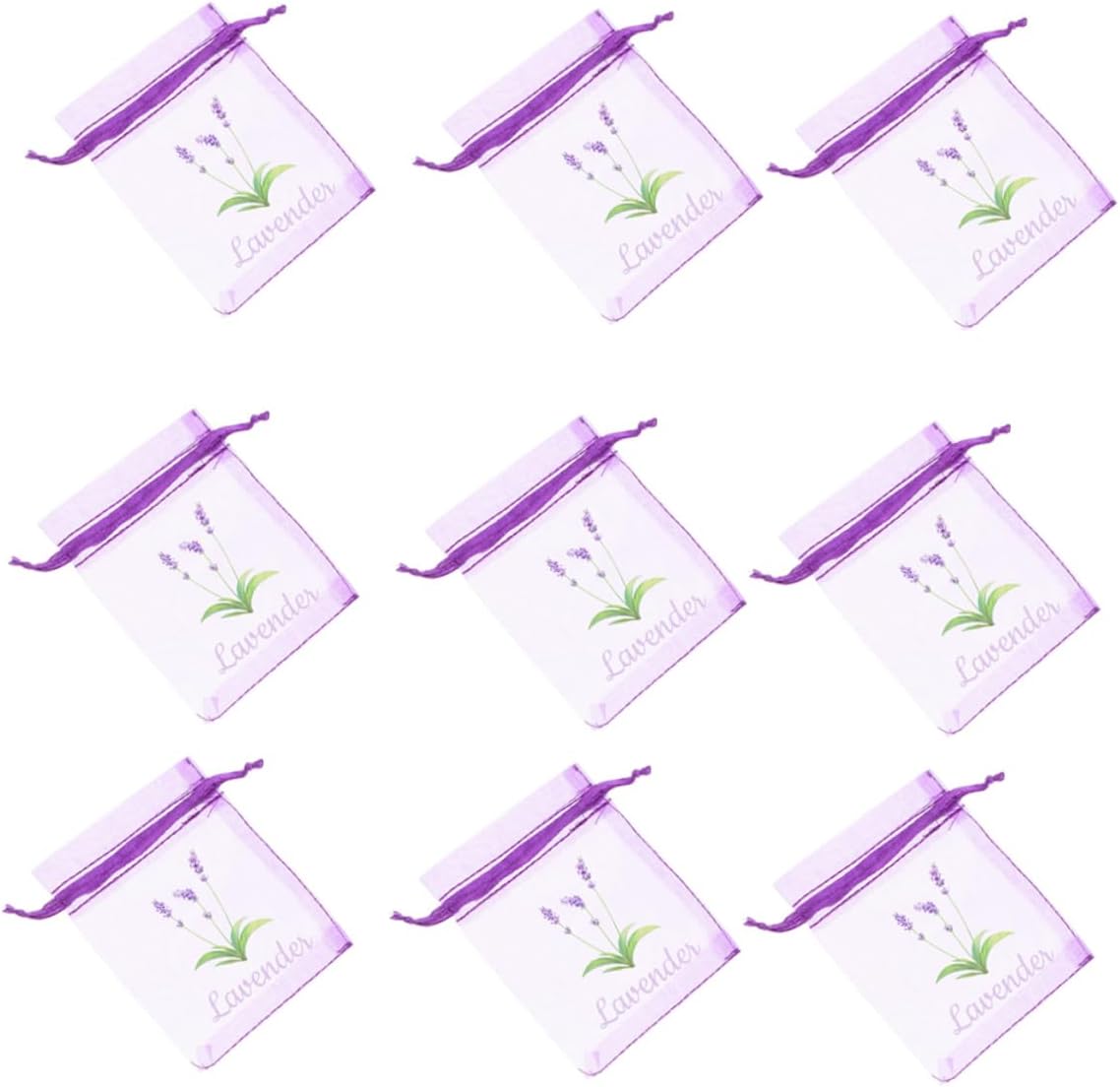 Cabilock 50pcs Empty Lavender Sachet Bags Mesh Drawstring Pouches