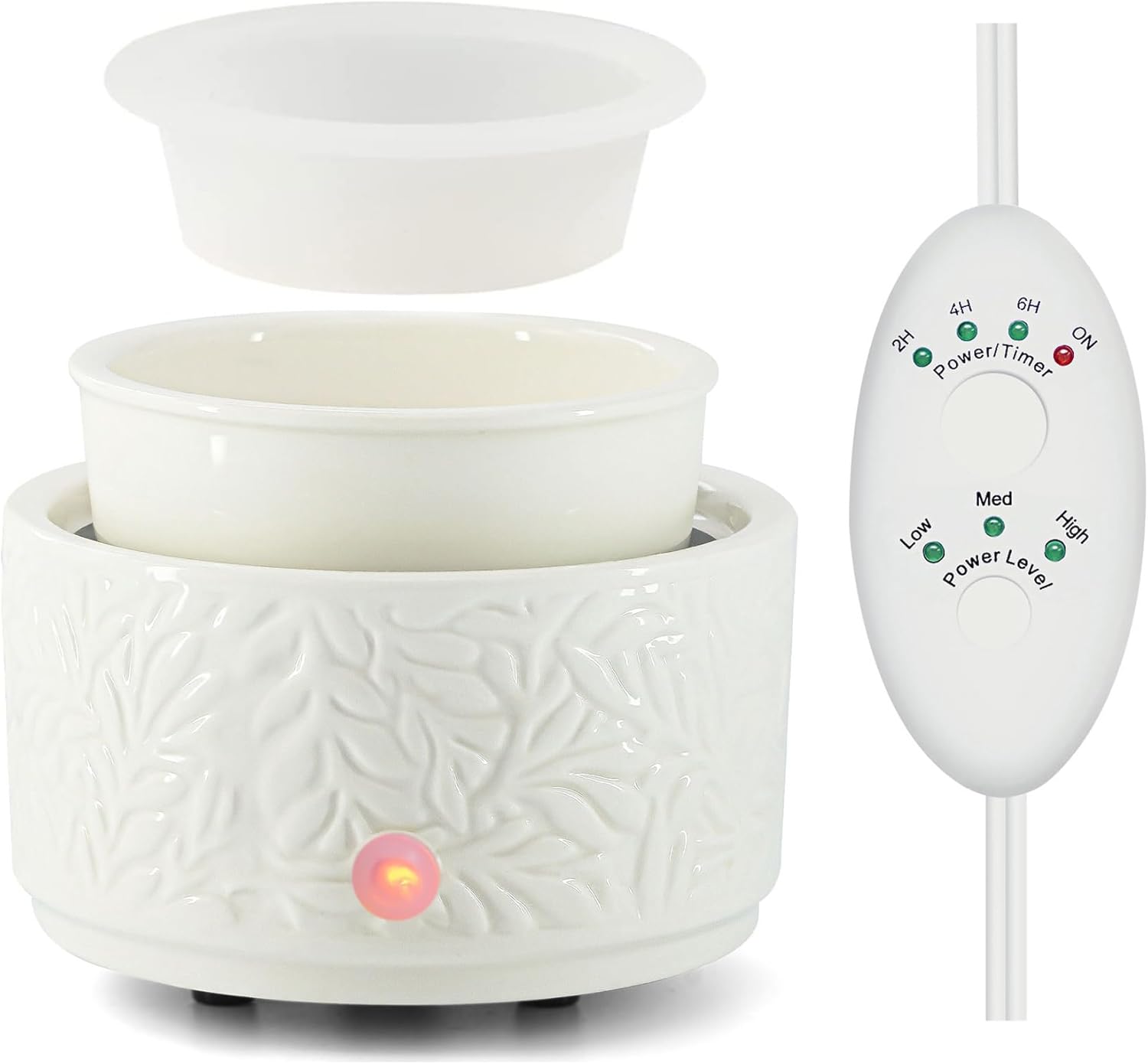 ElusiaKa Wax Melt Warmer with Timer and Silicone Liner 3-in-1