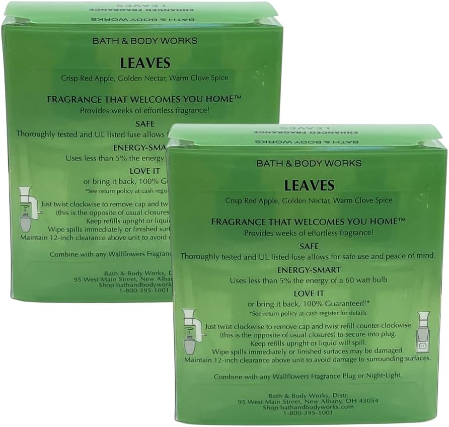 Bath Body Works Leaves Wallflower Bulb Refills 4 Pack