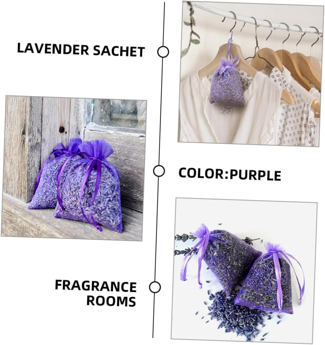 PRETYZOOM 10pcs Lavender Sachets for Closet Freshening