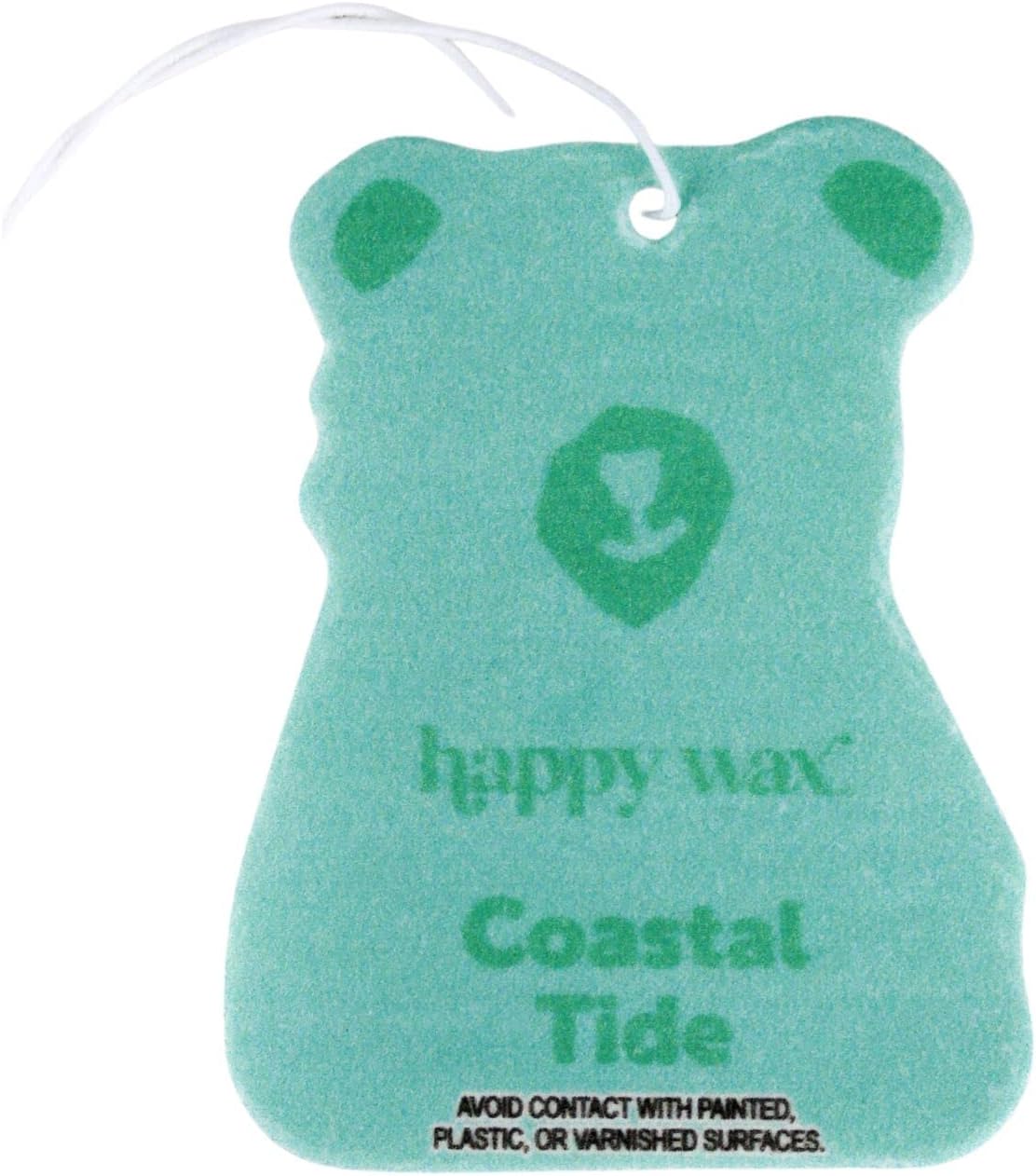 Happy Wax Coastal Tide Hanging Car Cub Air Fresheners 4 Ct