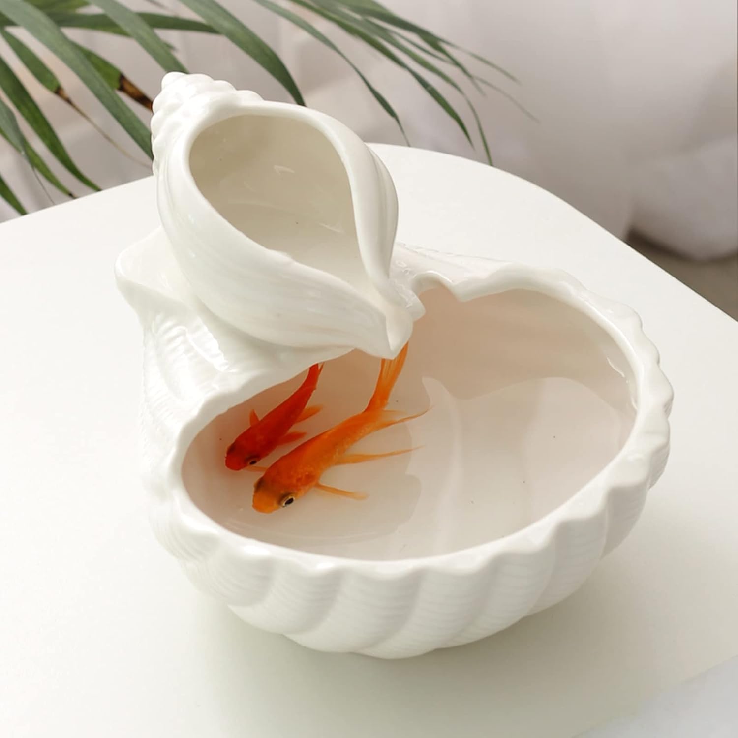 HEXEH Tabletop Fountain with Conch Design