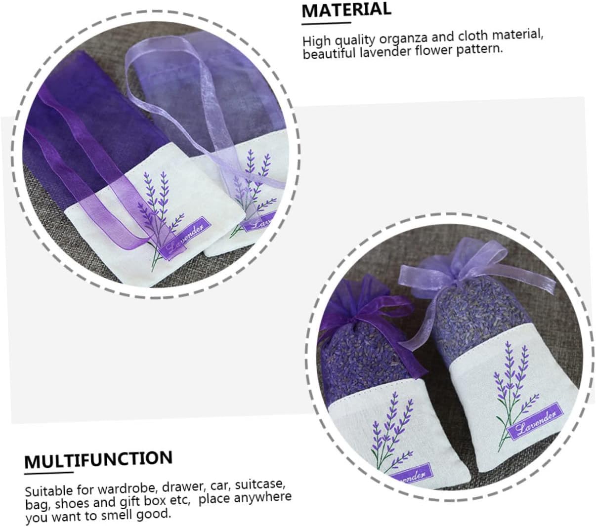 Housoutil 22pcs Lavender Sachet Bags for Aromatherapy and Home Fragrance