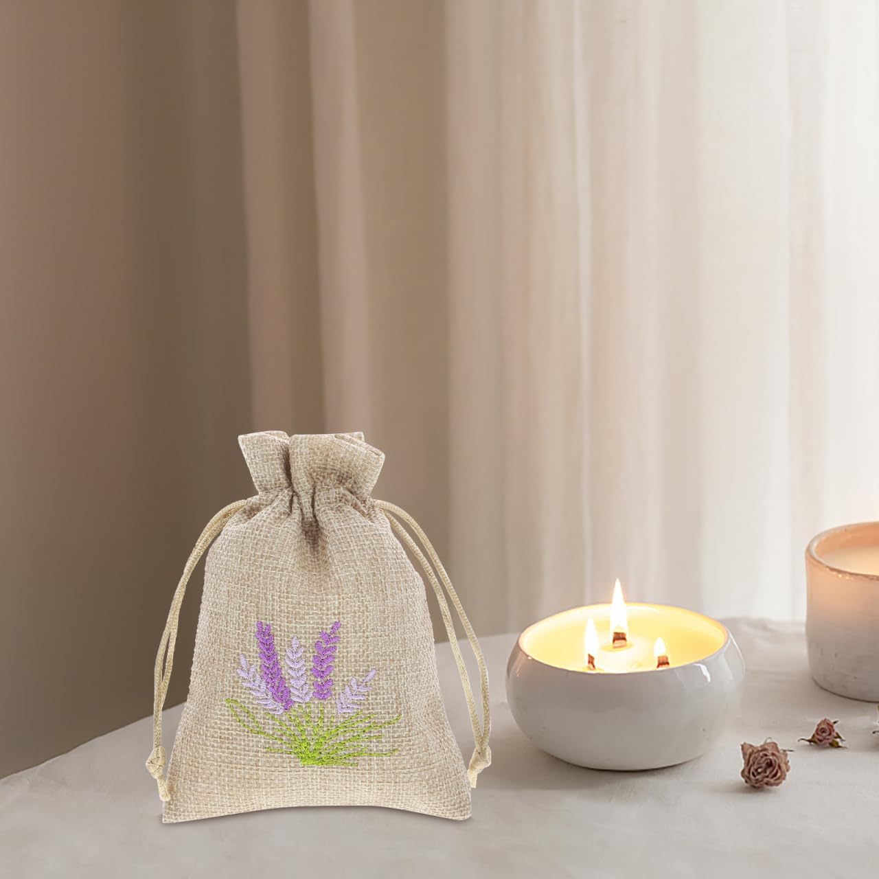 10 Pack Reusable Drawstring Sachet Bags for Home Fragrance