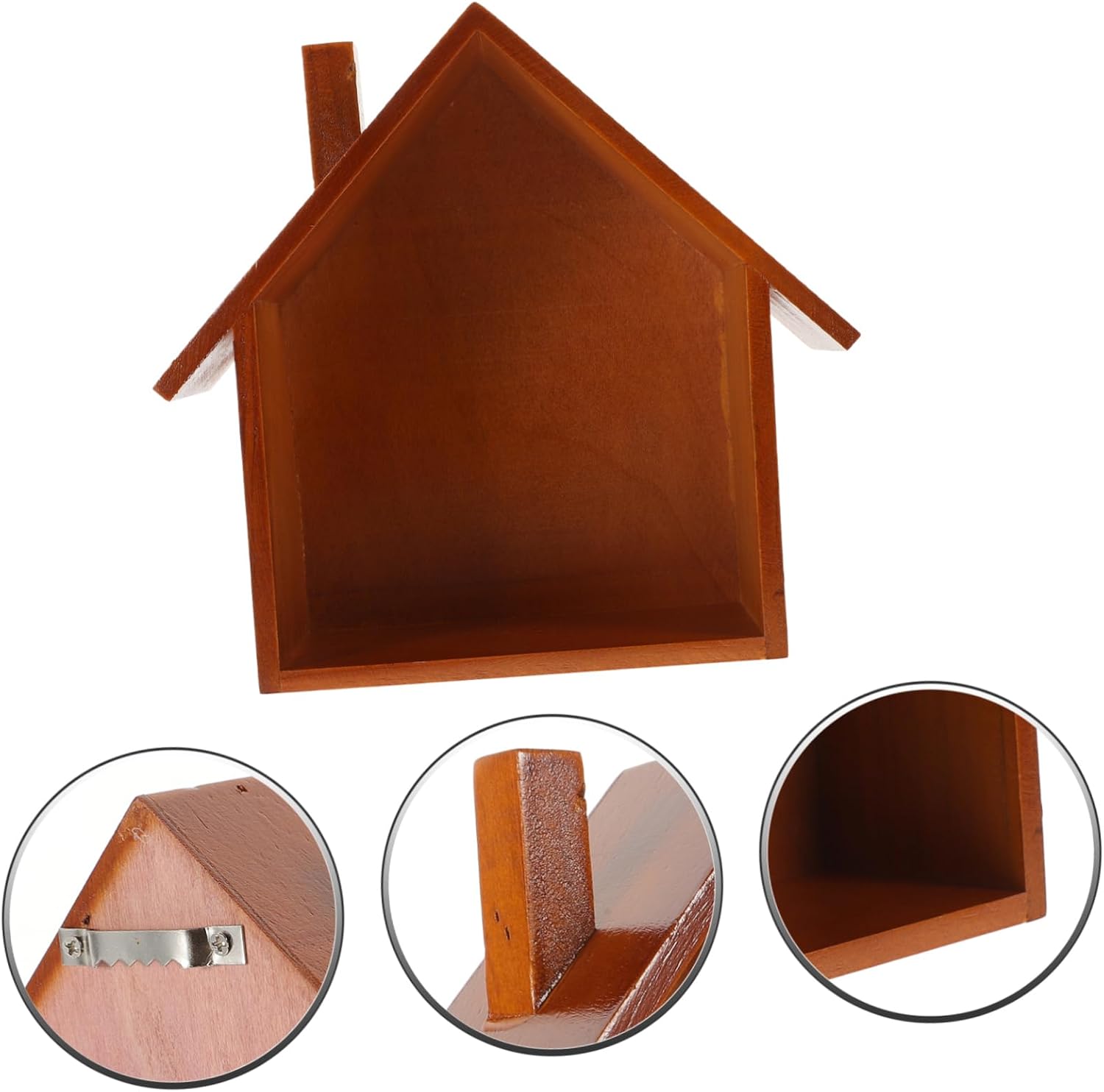 Wooden Floating Wall Shelf Decorative Storage Corner Mount
