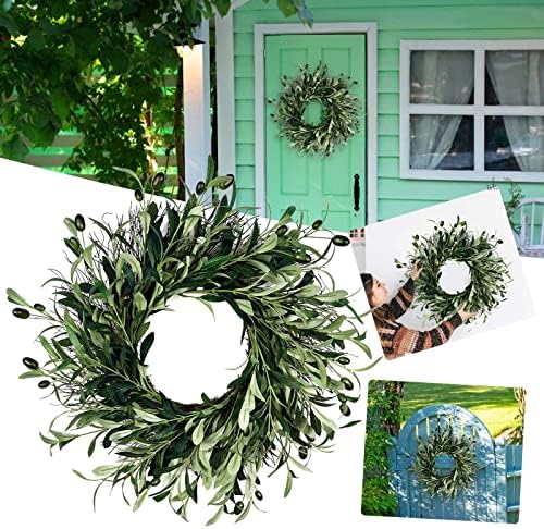 20 Inches Handmade Olive Wreath for Front Door