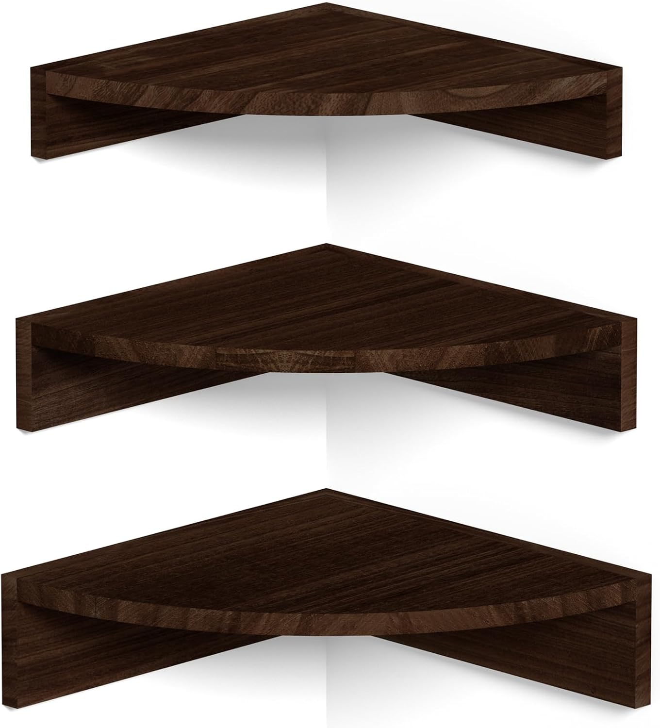 Alsonerbay Corner Shelf Wall Mount Set of 3 1