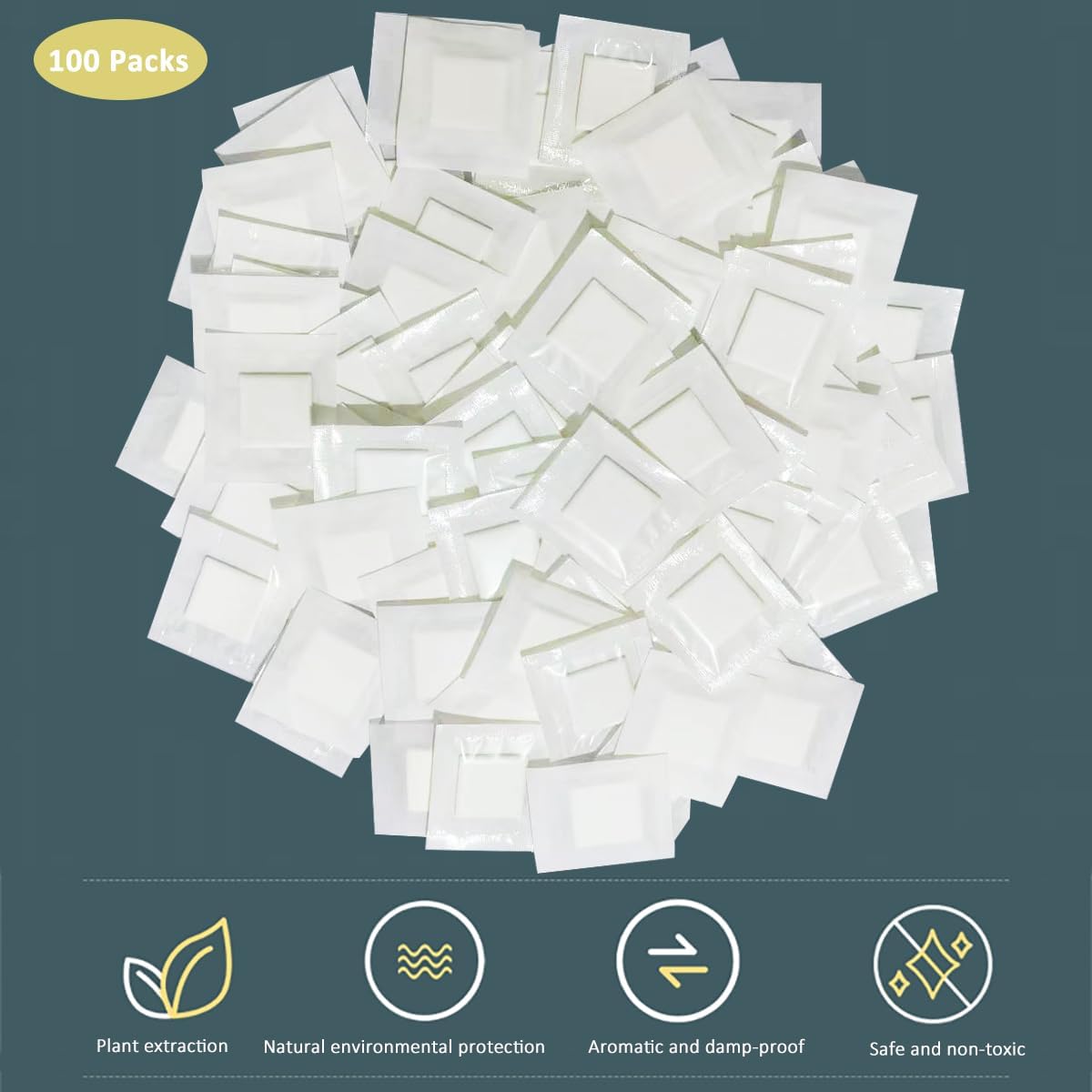 100 Pack Small Scented Sachets for Shoes Towels Wallets and Handbags