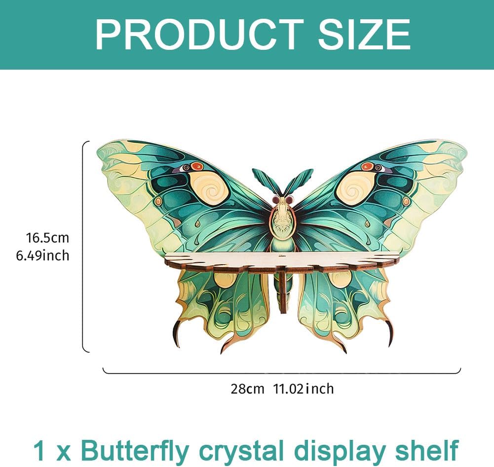 Butterfly Crystal Shelf Wall Decor 1 Pcs