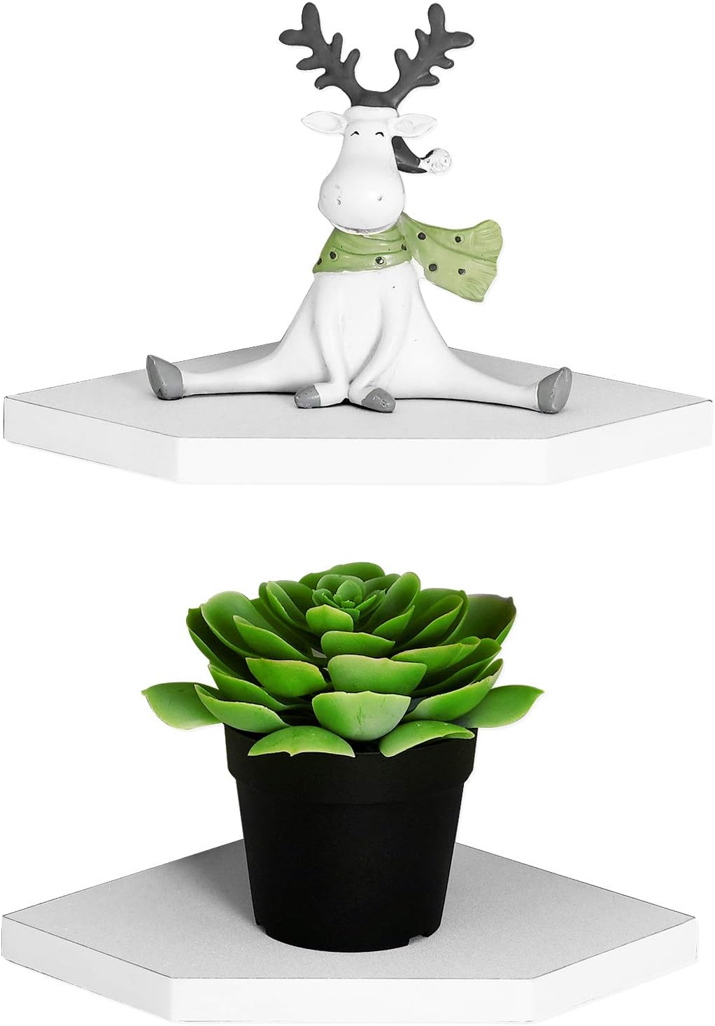 WELLAND 7-Inch Floating Corner Shelves Set of 2