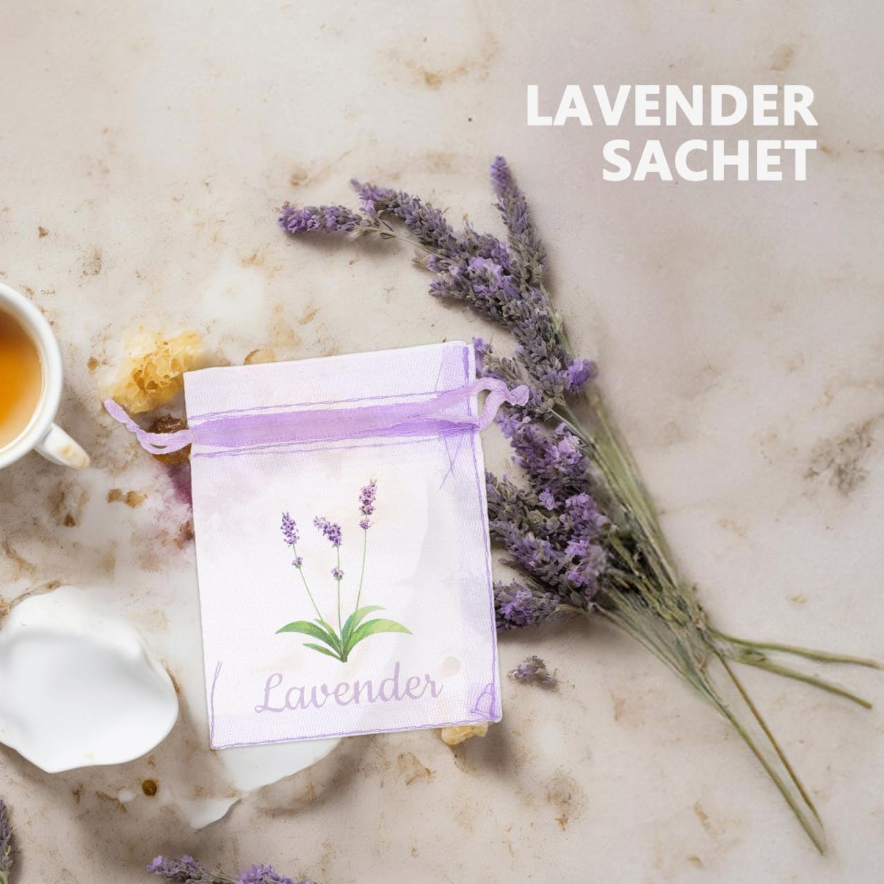 MAGICLULU Lavender Sachets 20pcs Drawstring Storage Pouches
