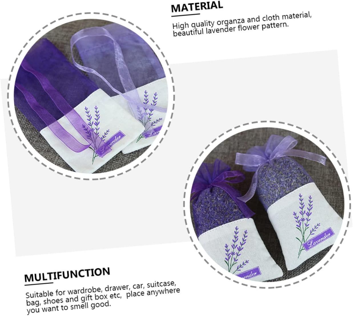 22pcs Lavender Sachet Bags for Closets and Air Freshening
