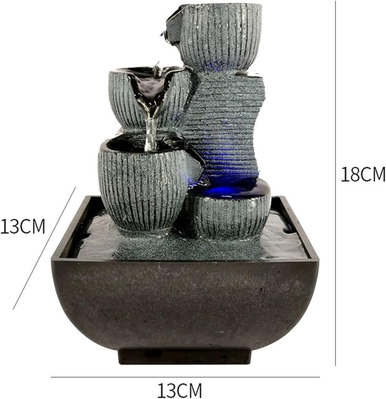 Relaxing Tabletop Fountain With LED Light