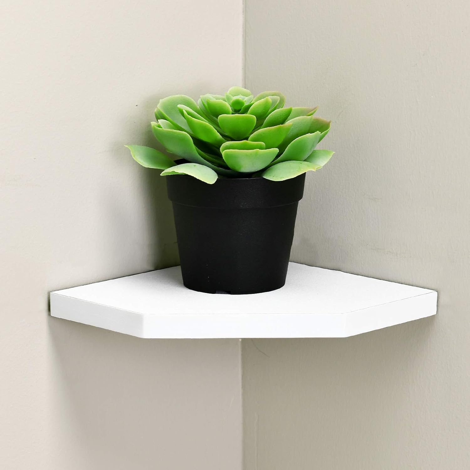 WELLAND 7-Inch Floating Corner Shelves Set of 2