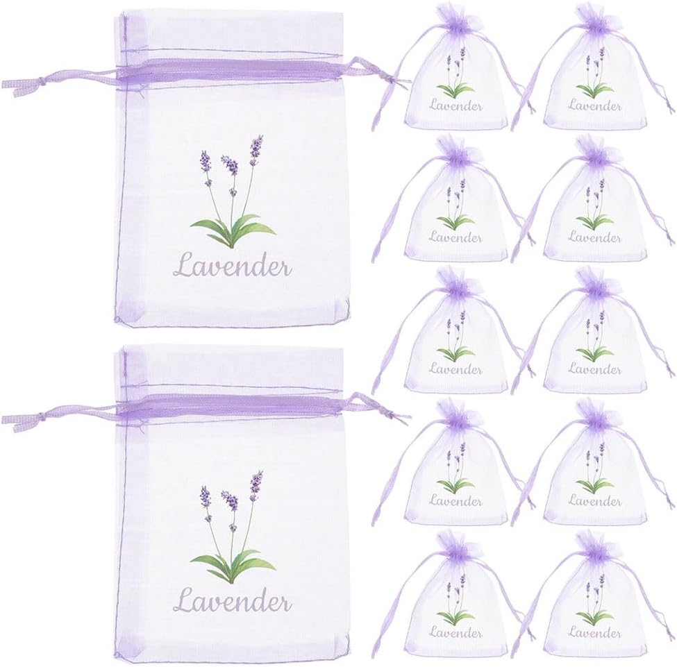 LOGOFUN 20PCS Lavender Scented Drawstring Bags