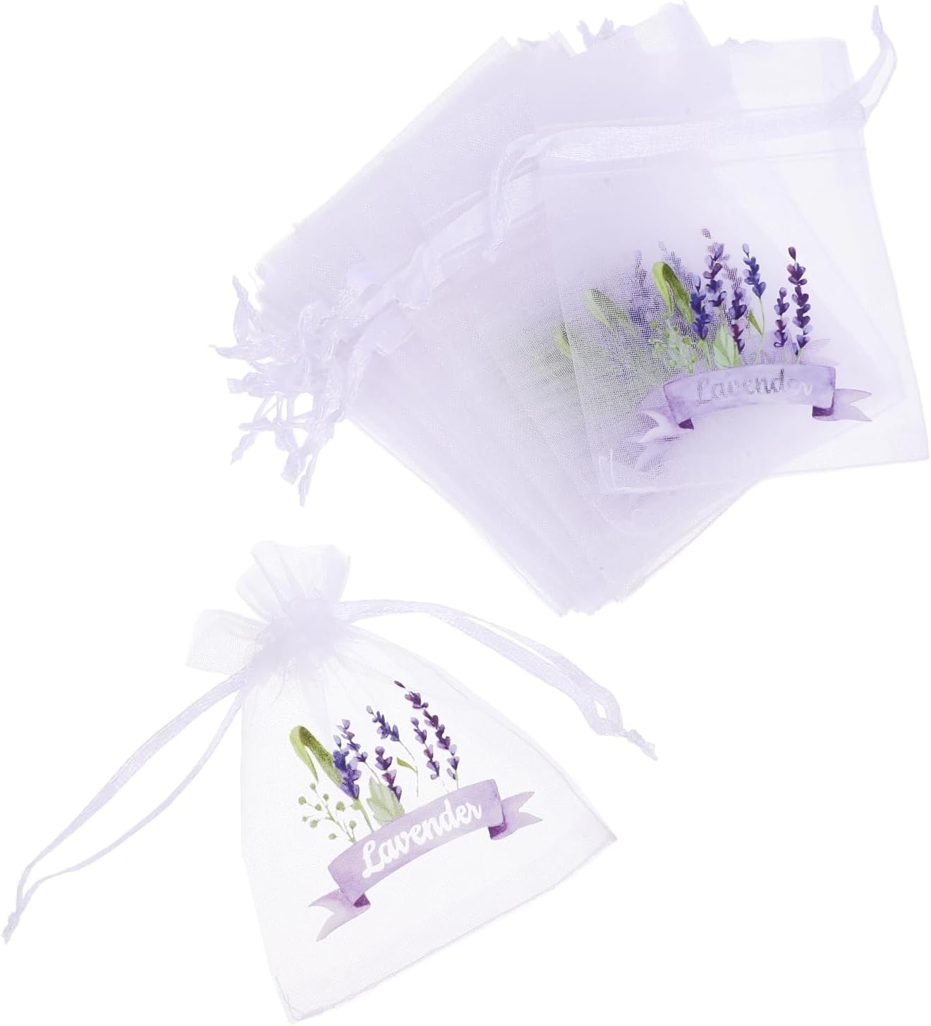 LUOZZY 40 pcs Lavender Sachet Bags with Drawstring