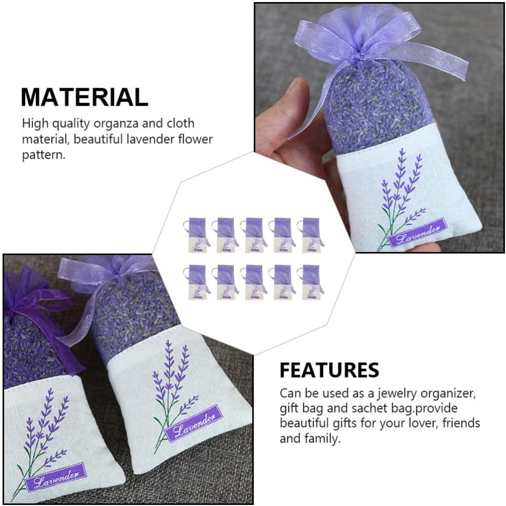 Cabilock Lavender Sachet Bag Set 22pcs Gauze Pouches