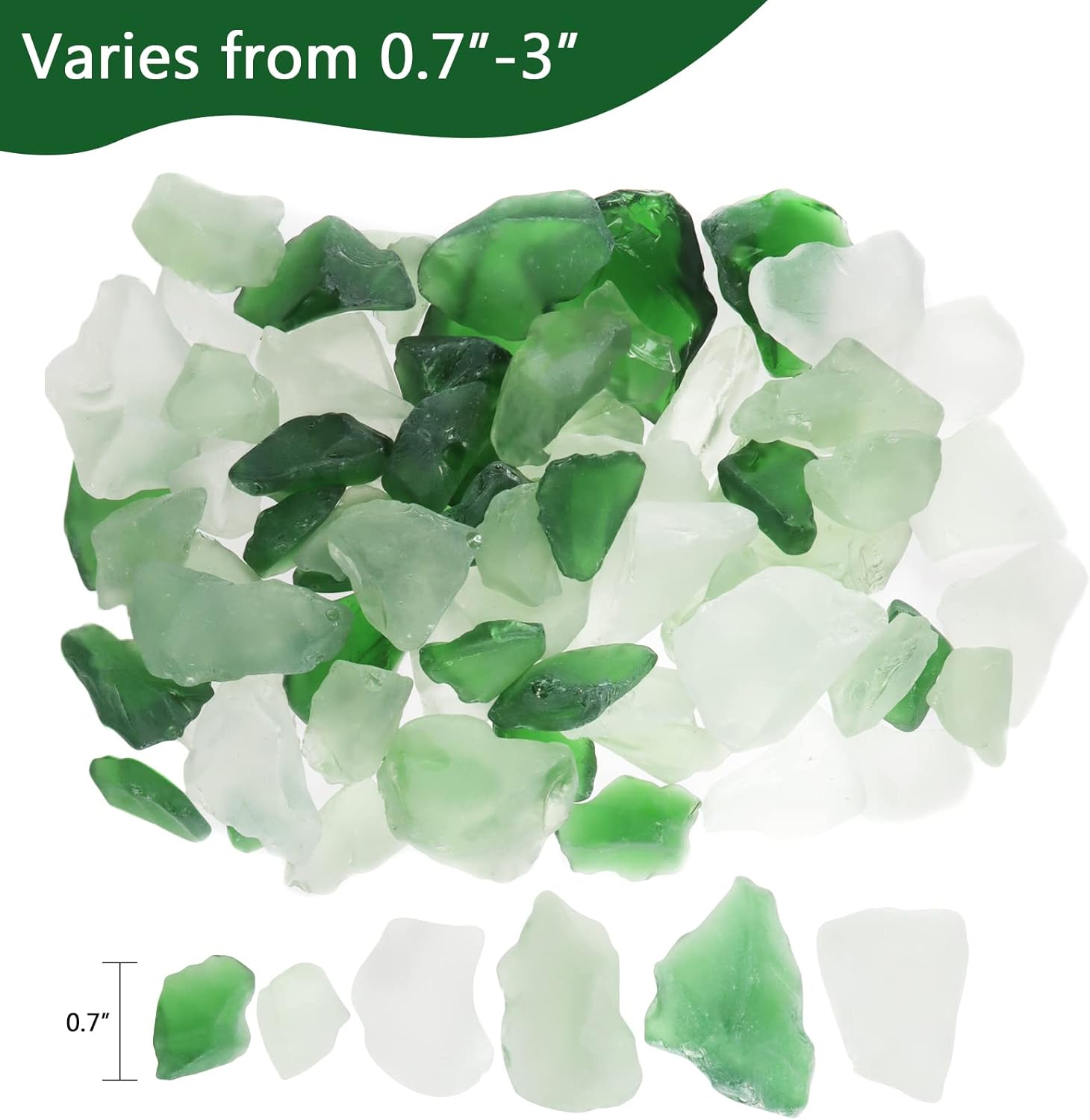 Ausluru 5LB Frosted Sea Glass Vase Fillers