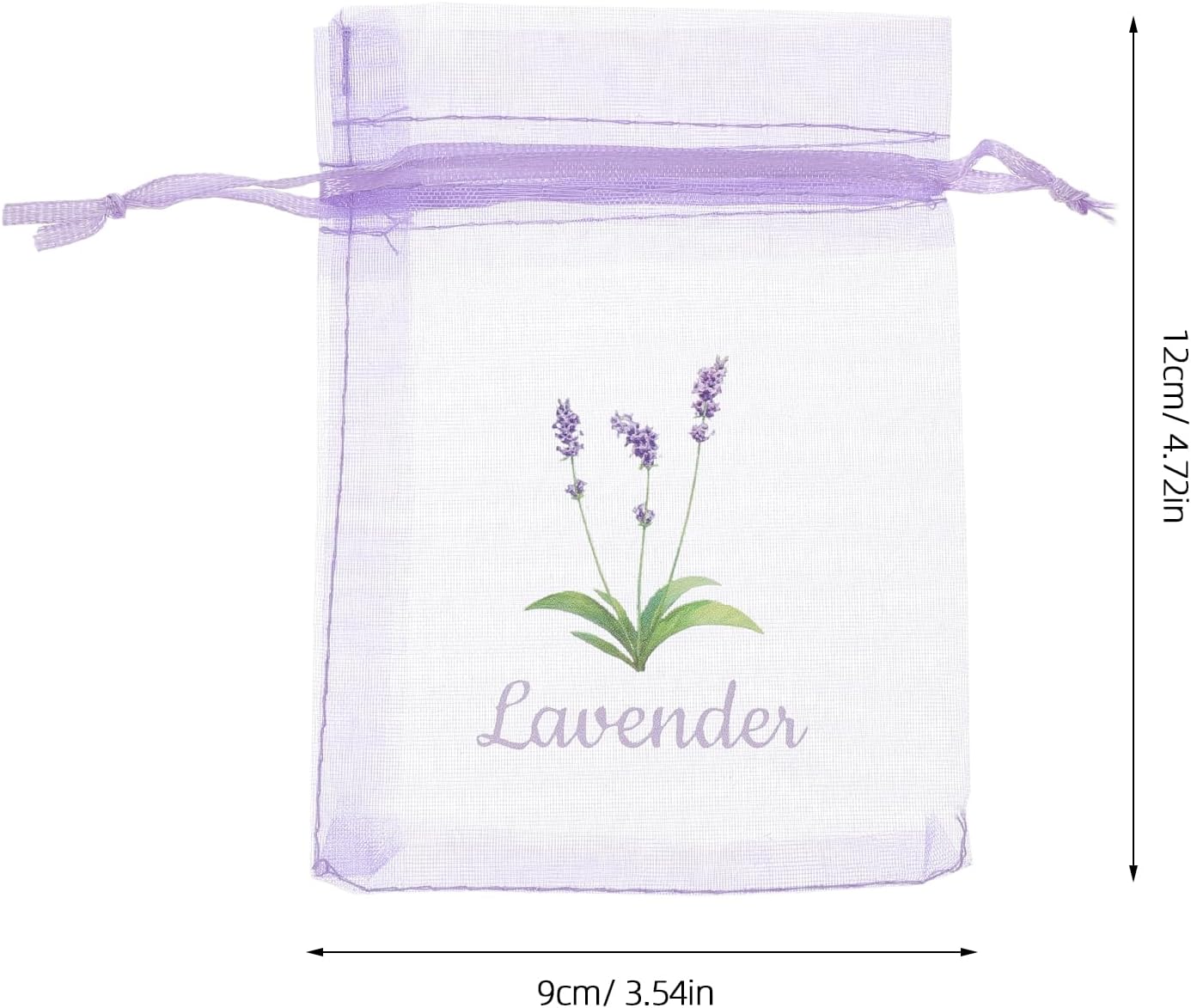 LOGOFUN 20PCS Lavender Sachet Drawstring Bags - Light Purple