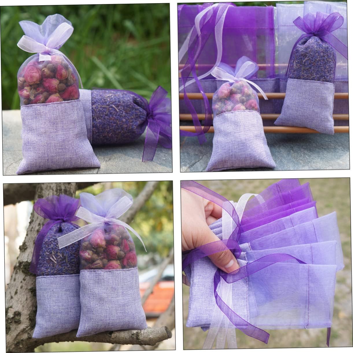 Wofashpuret 12pcs Drawstring Aromatic Sachets for Home Car Wardrobe
