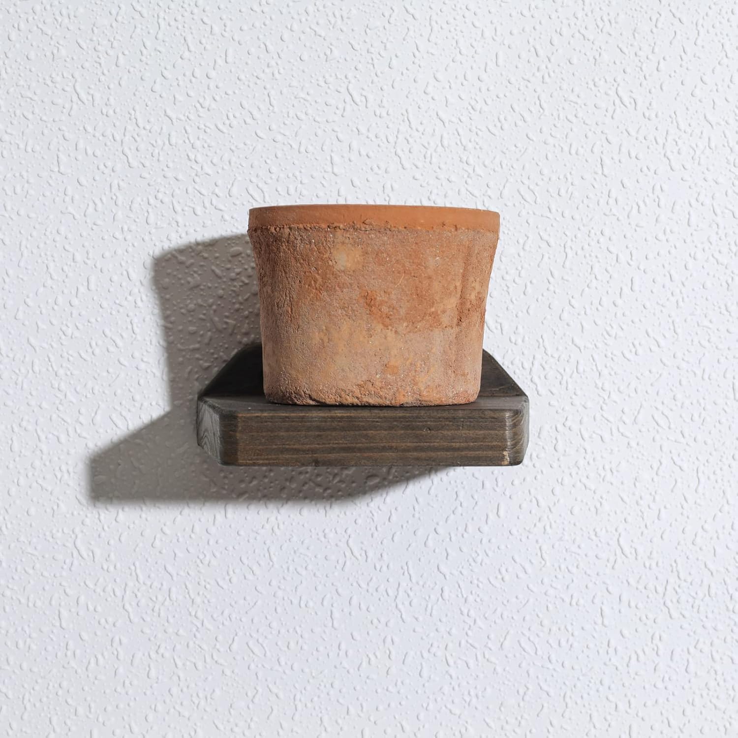 Freezing Point 5 Inch Floating Wall Shelves Set of 2 Natural Wood