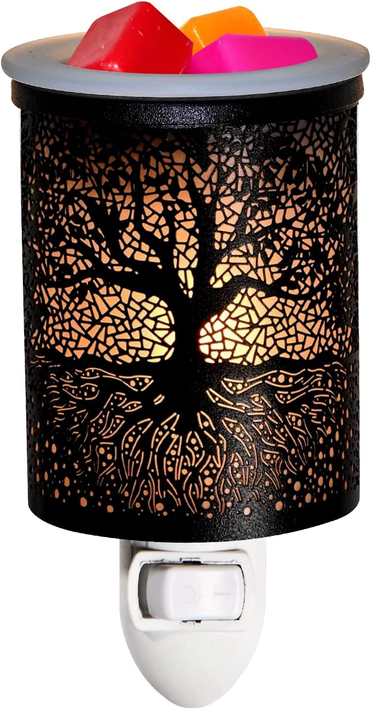 ASAWASA Metal Wall-Plug Wax Warmer with Night Light Function