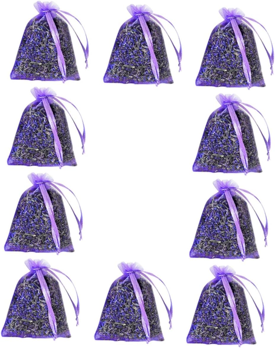 Vaguelly 10pcs Lavender Sachets for Home Wardrobe and Closet Fresheners