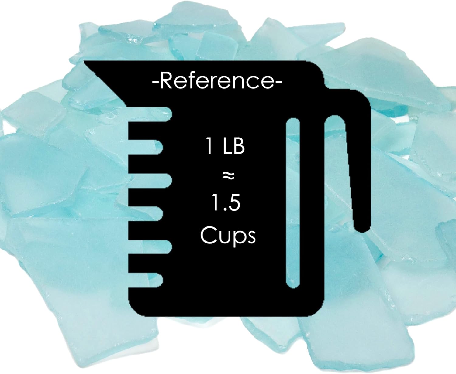 CYS EXCEL Sea Glass 16 Ounces Aqua Blue Vase Filler