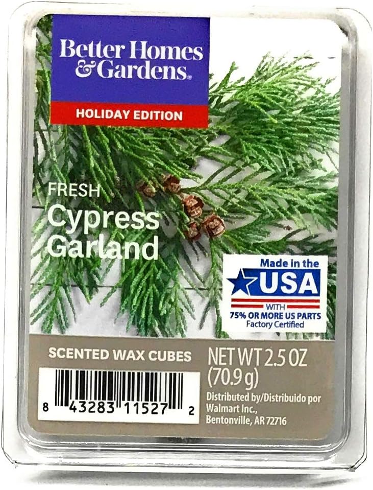 NITRO Better Homes Gardens Scented Wax Cubes Fresh Cypress Garland 2019 Limited Edition