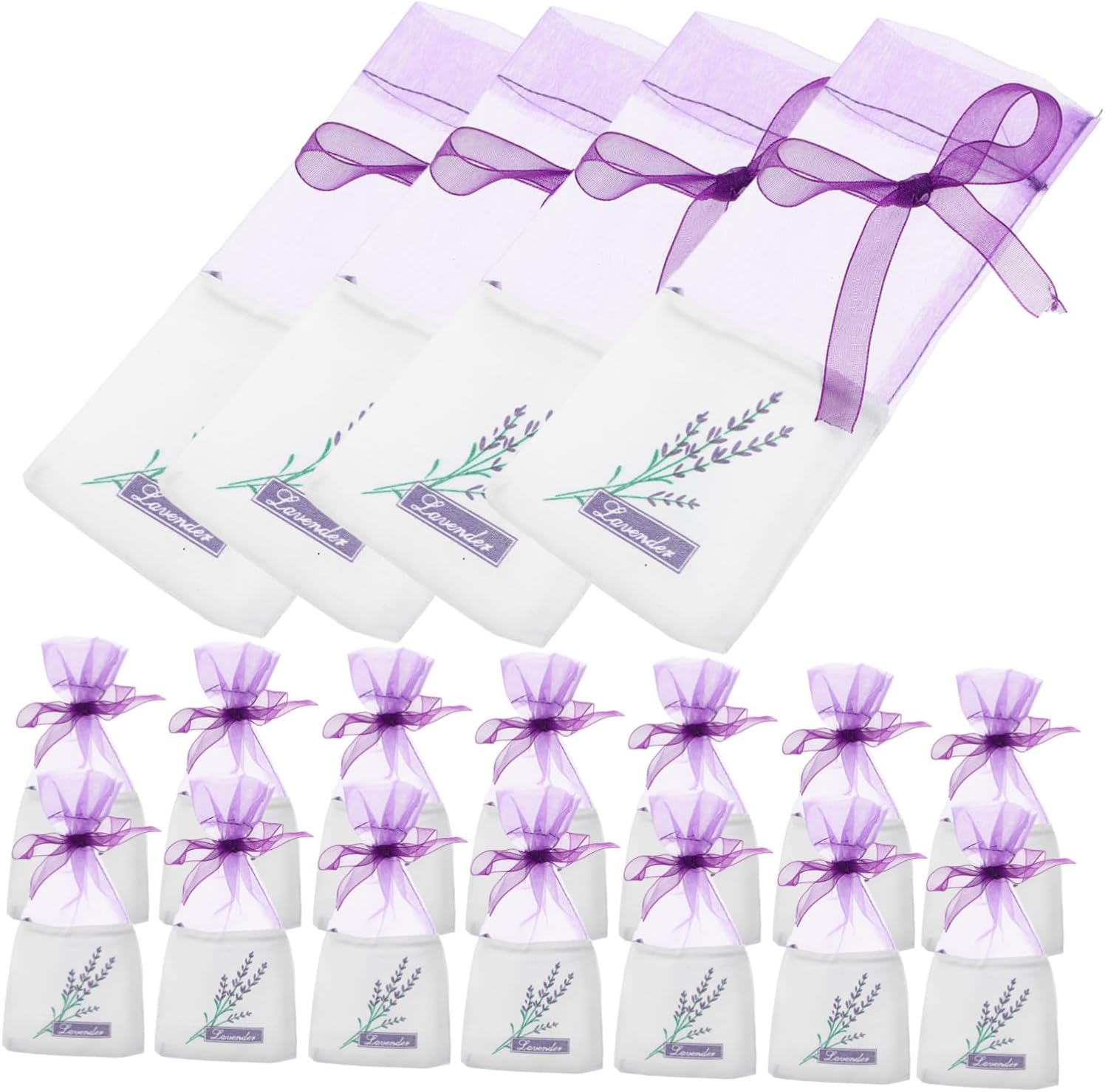 Lavender Sachet Bags 60pcs Set for Closet Drawer Car Fragrance