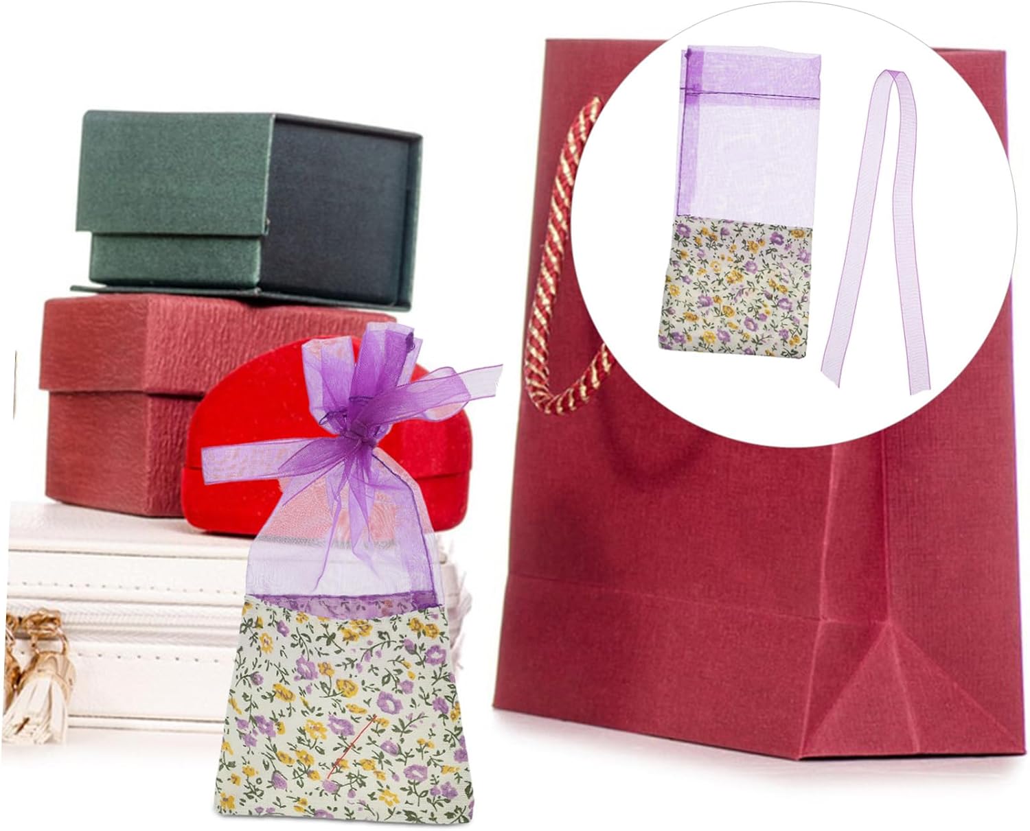 Happyyami 10pcs Lavender Sachet Bags with Drawstring Closure