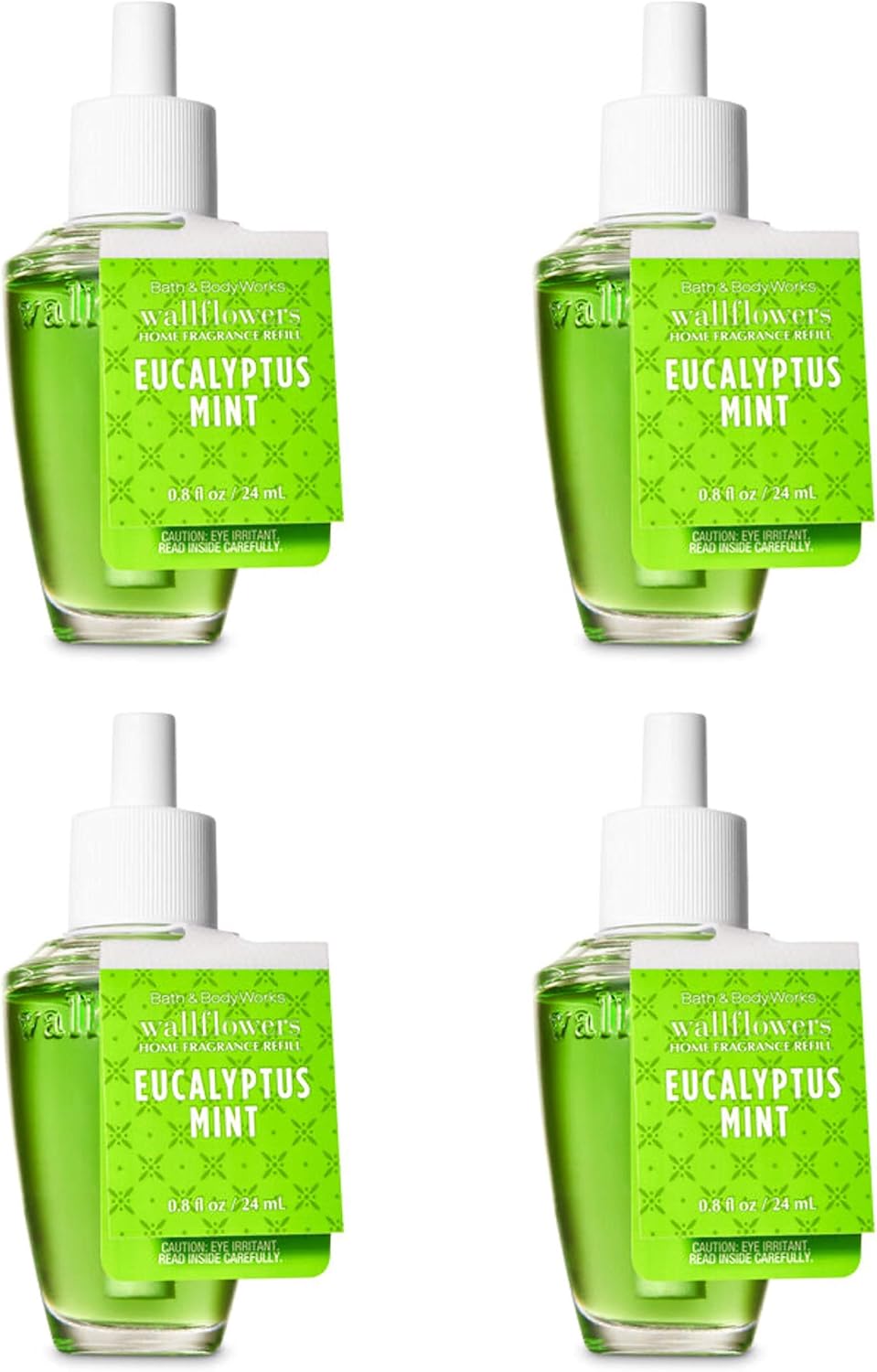 Bath Body Works Eucalyptus Mint Fragrance Bulb Bundle of 4