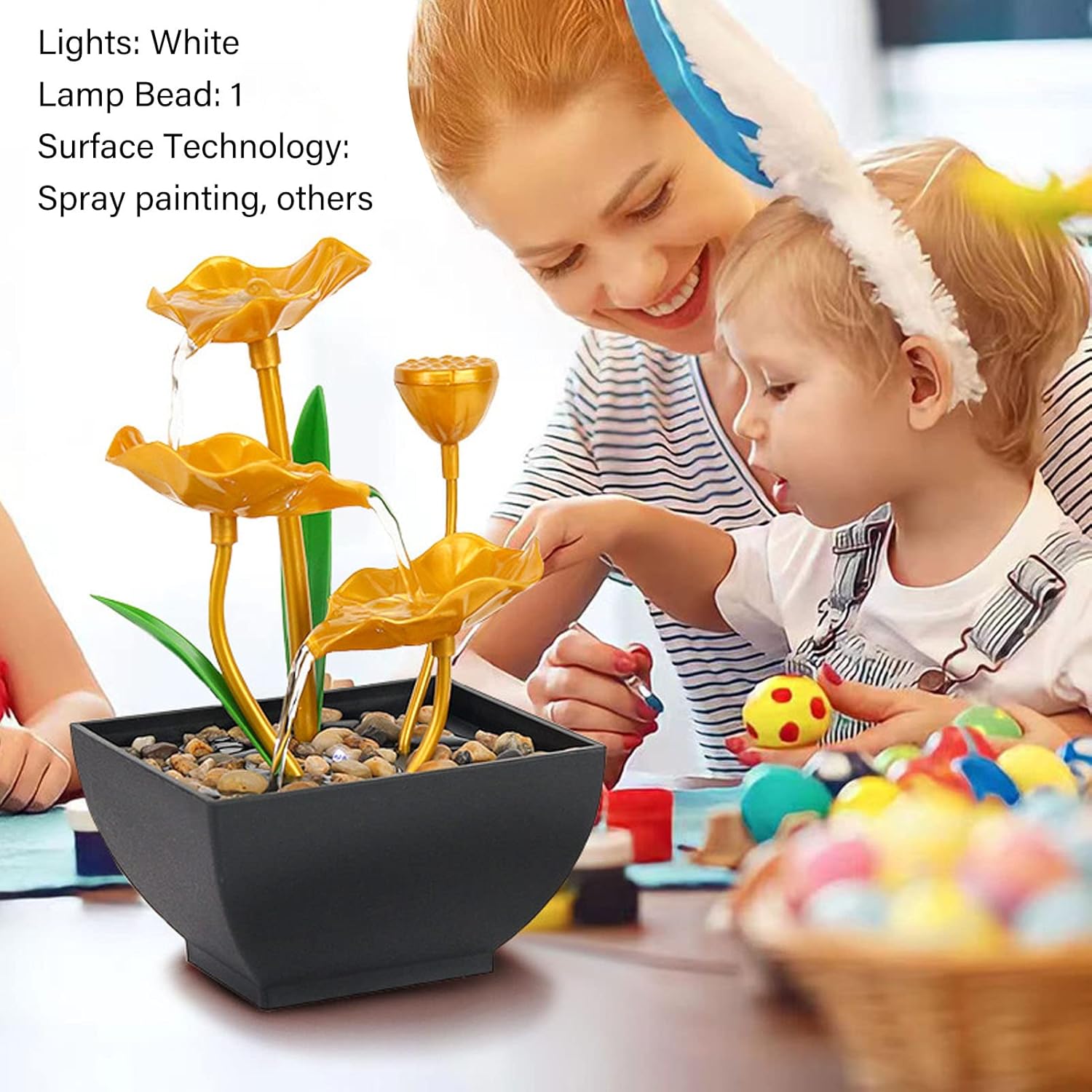 FLEXMAN Tabletop Fountain with LED Lights