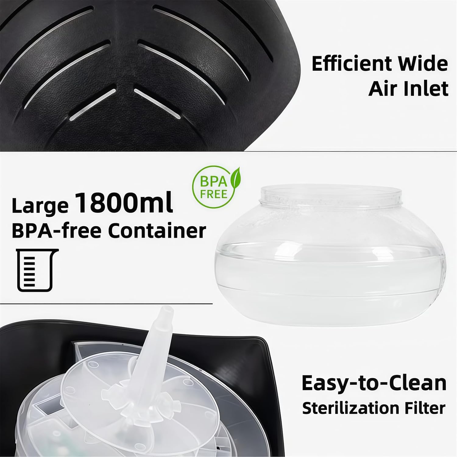 Air Purifier with 4 Bottles of Perfume Blue LED Night Light