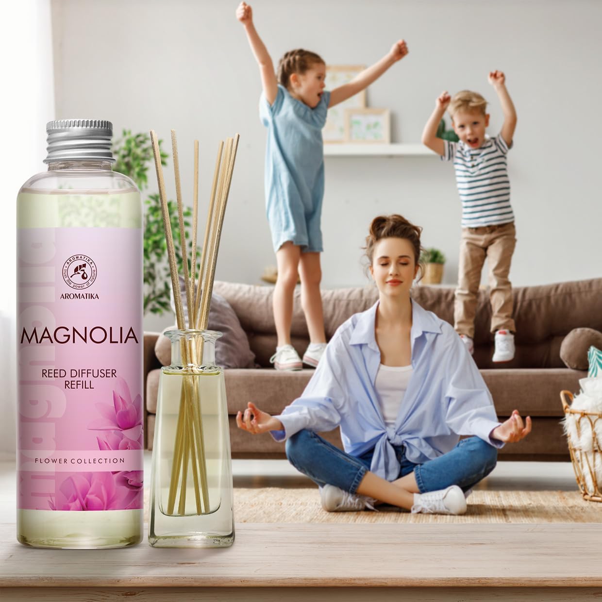 AROMATIKA Magnolia Reed Diffuser Refill 68Fl Oz