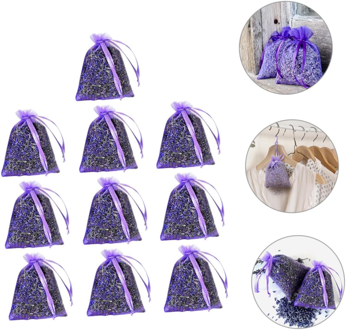10Pcs Lavender Sachet Bags for Wardrobe Fresheners