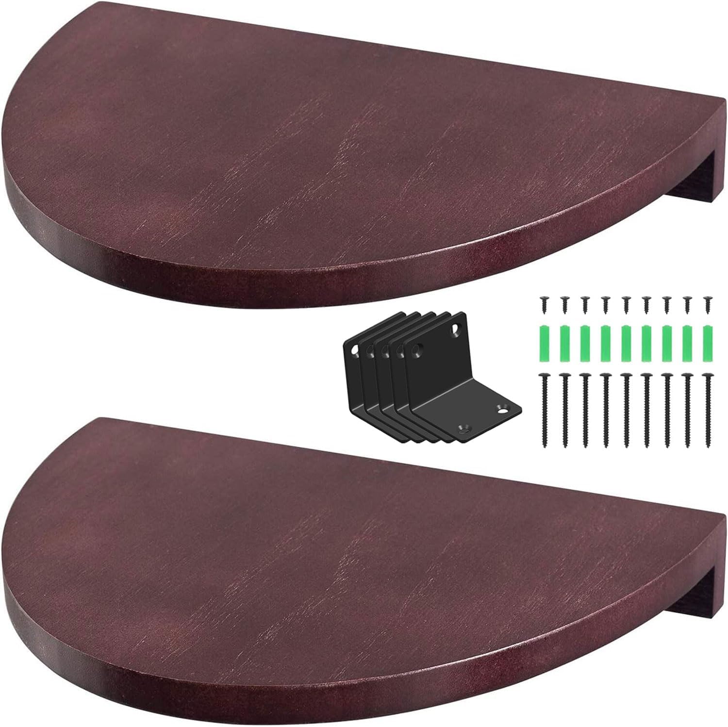 2 Pack Rustic Floating Wall Shelves for Home Decor