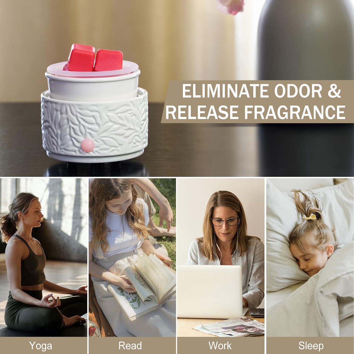 ElusiaKa Wax Melt Warmer with Timer and Silicone Liner 3-in-1
