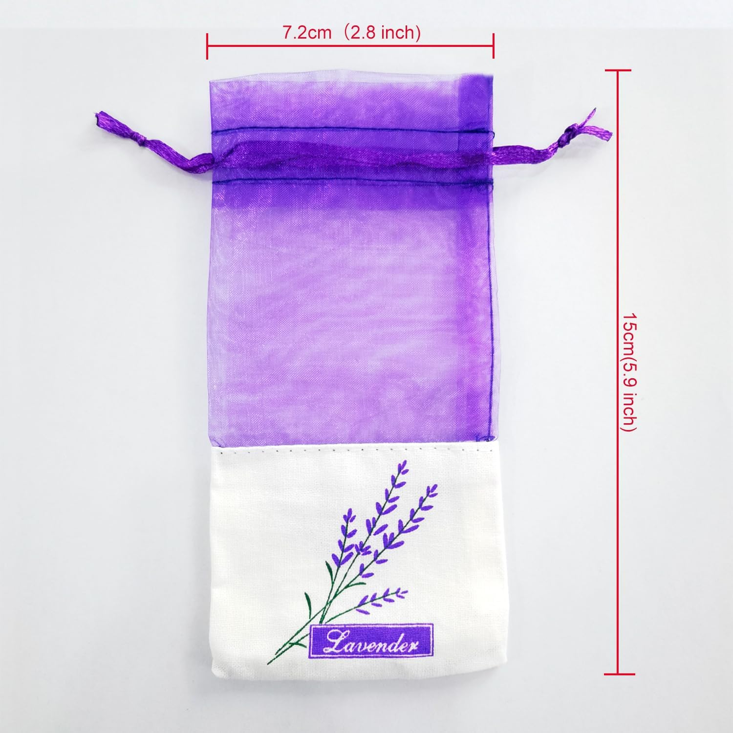 Sanrich Lavender Sachet Bags 50PCS Empty Purple Drawstring Gift Sacks