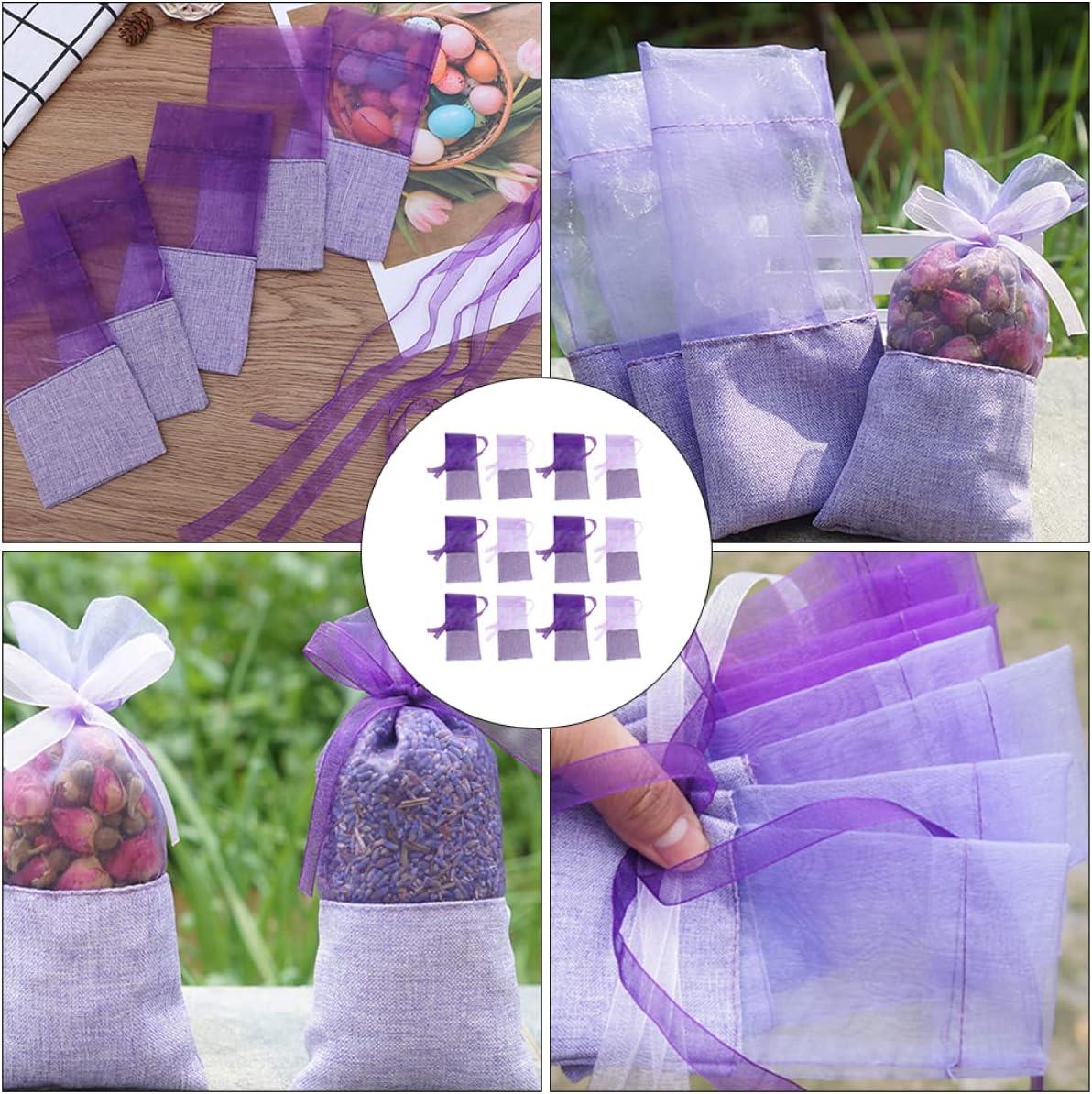24Pcs Lavender Sachet Bags for Home and Travel