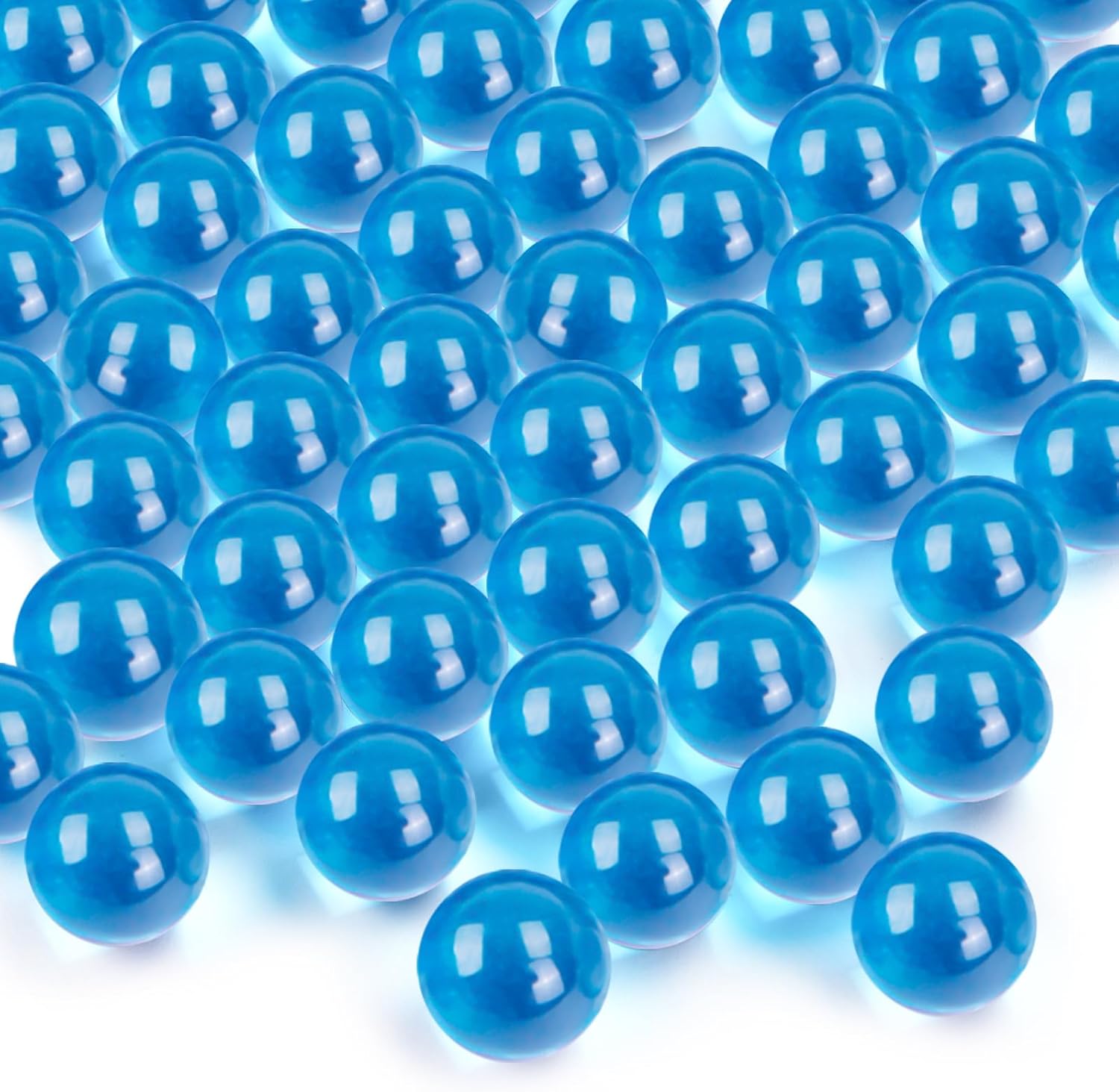 FUTUREPLUSX Light Blue Glass Marbles 1LB Vase Fillers