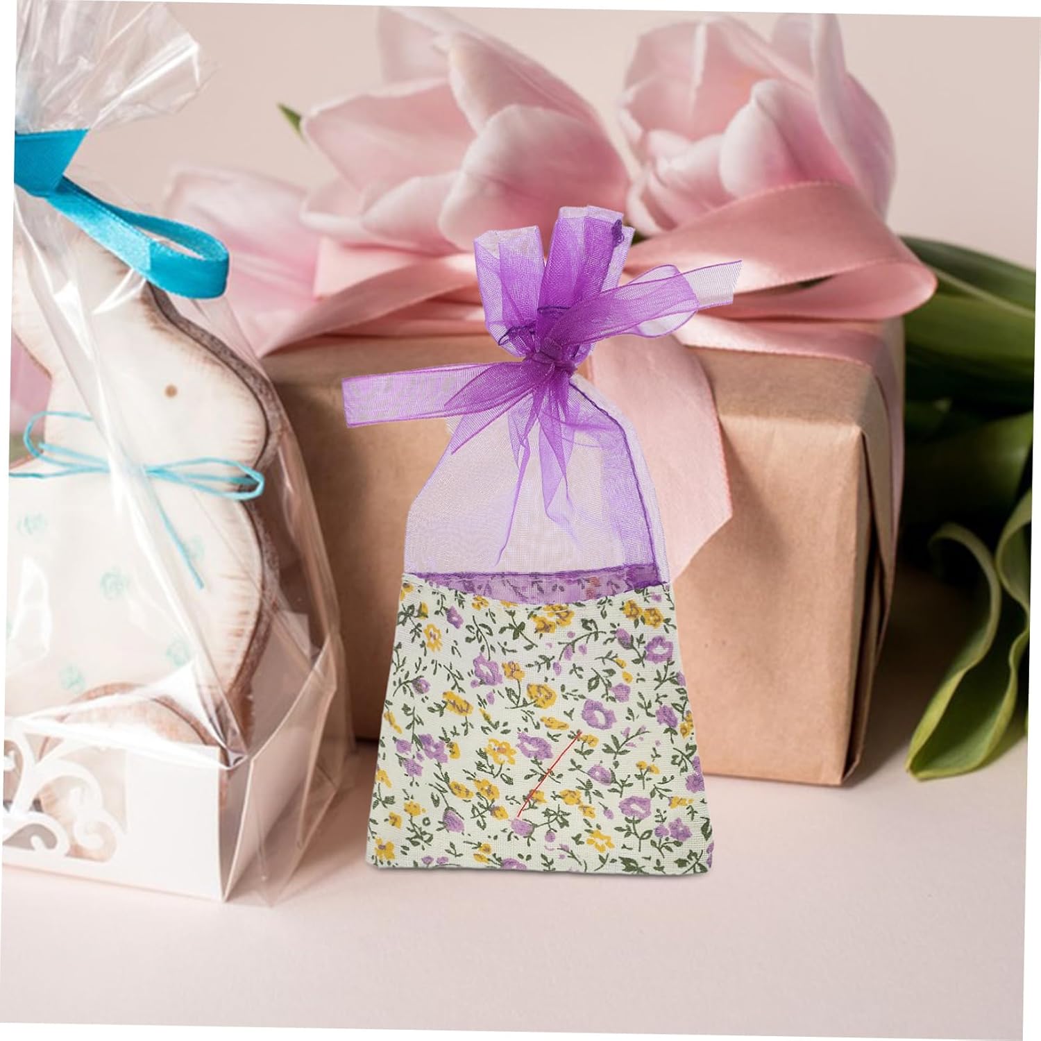 Happyyami 10pcs Lavender Sachet Bags with Drawstring Closure
