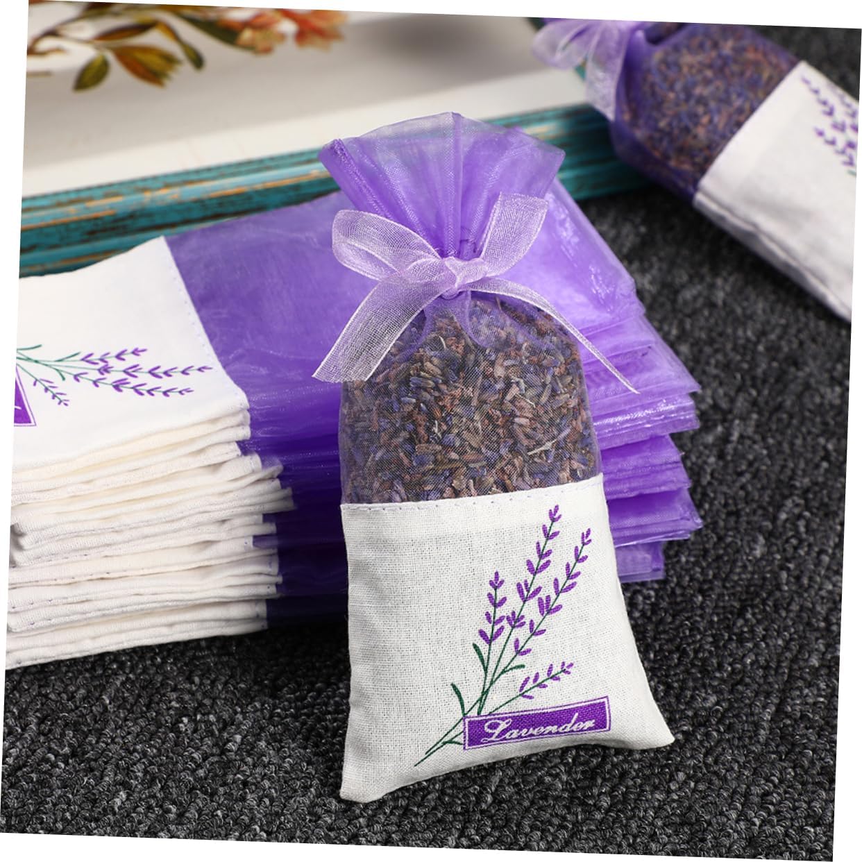 GLEAVI 50pcs Lavender Sachet Bags Pack