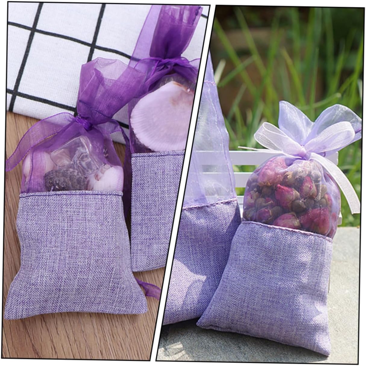 SAFIGLE 24pcs Lavender Gauze Sachet Bags for Wardrobe Air Fresh Portable