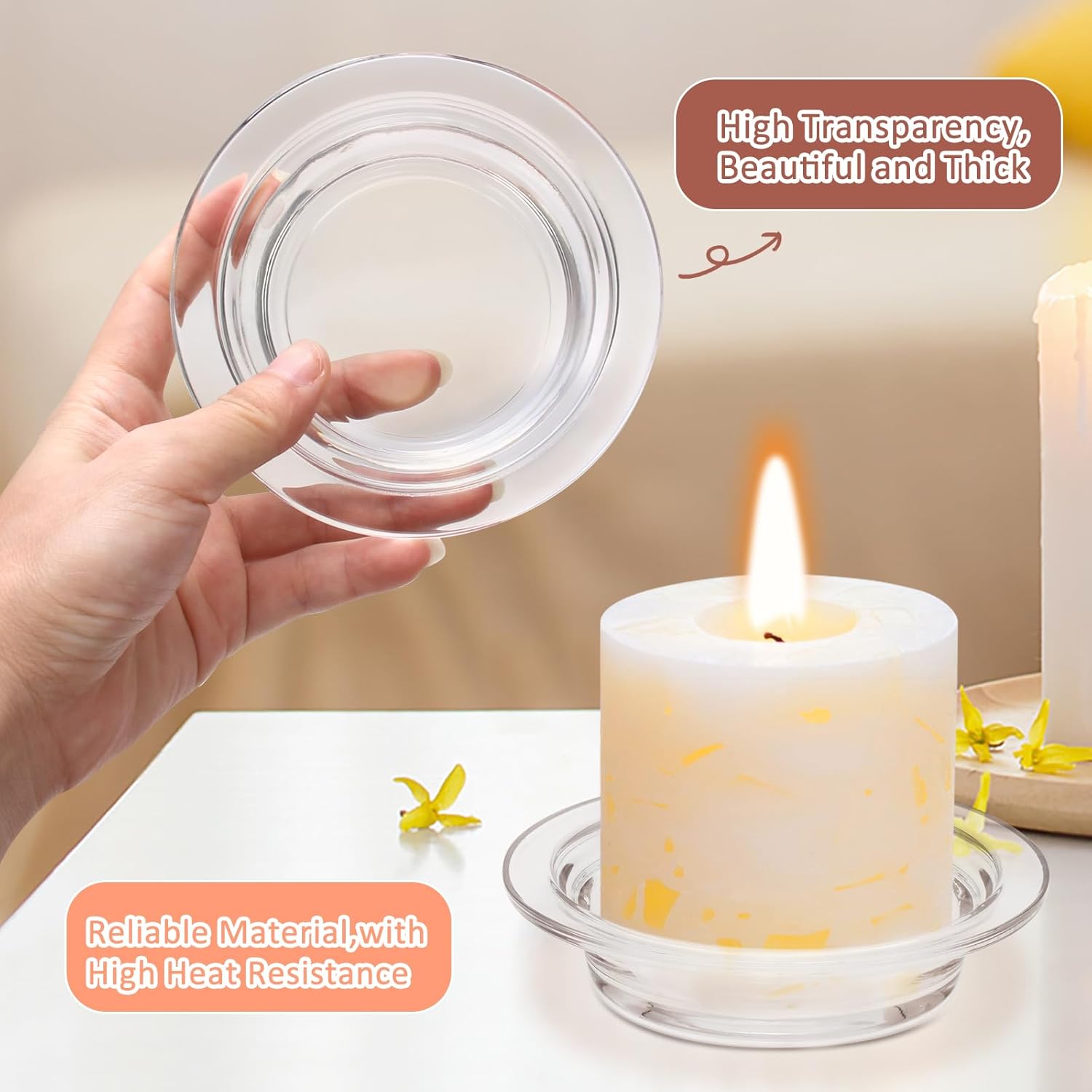 2Pcs Glass Wax Warmer Dish for Aromatherapy Lamps