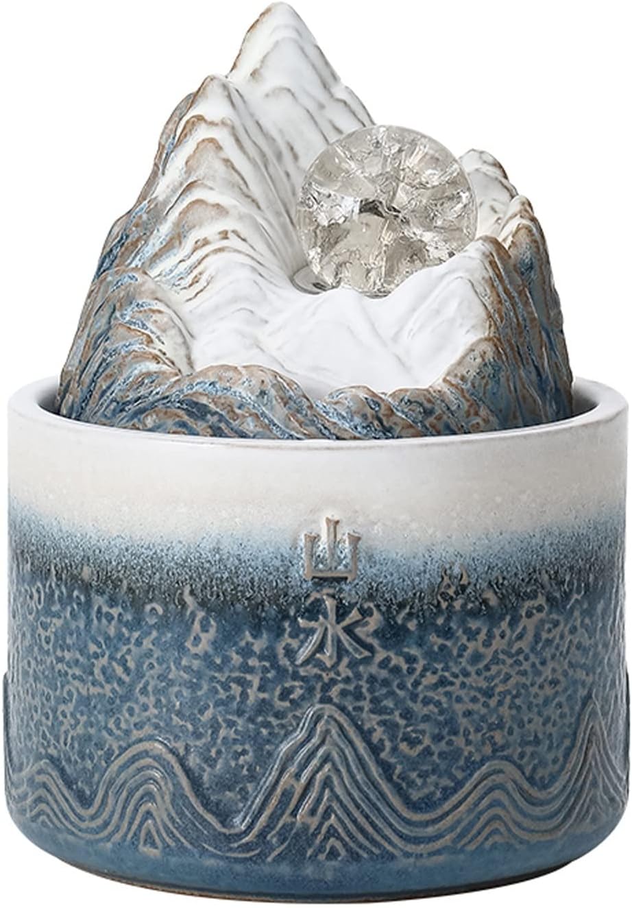 Ceramic Tabletop Water Fountain for Home Decor