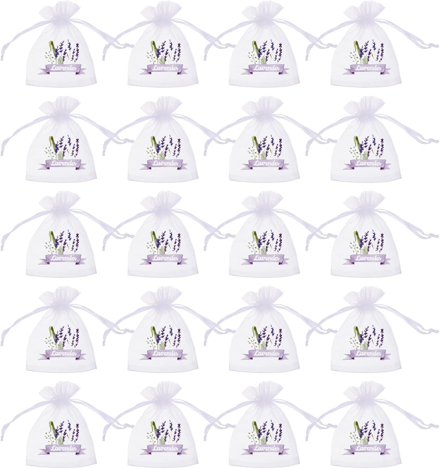 LUOZZY 80 Pcs Lavender Sachet Bags with Drawstring 1